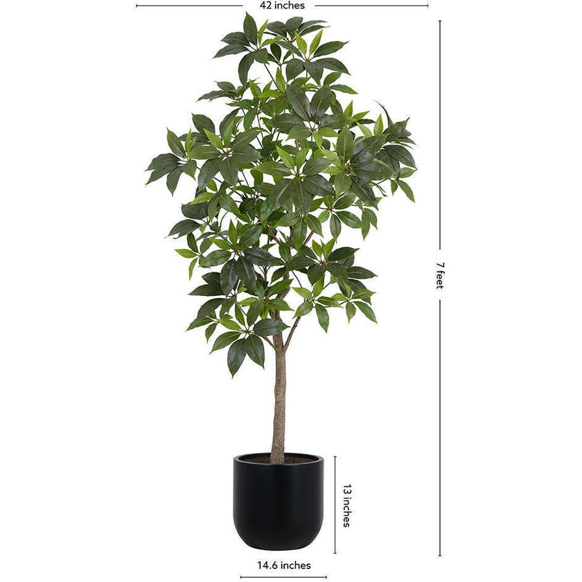 7' Faux Potted Money Tree