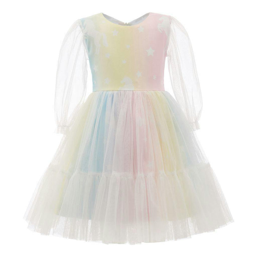 Multicolor Fantasia Rainbow Tulle Dress