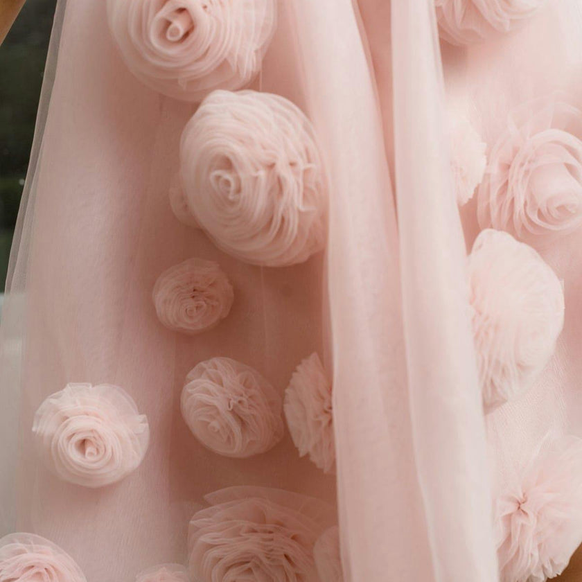 Rosa Pink Tulle Flower Dress