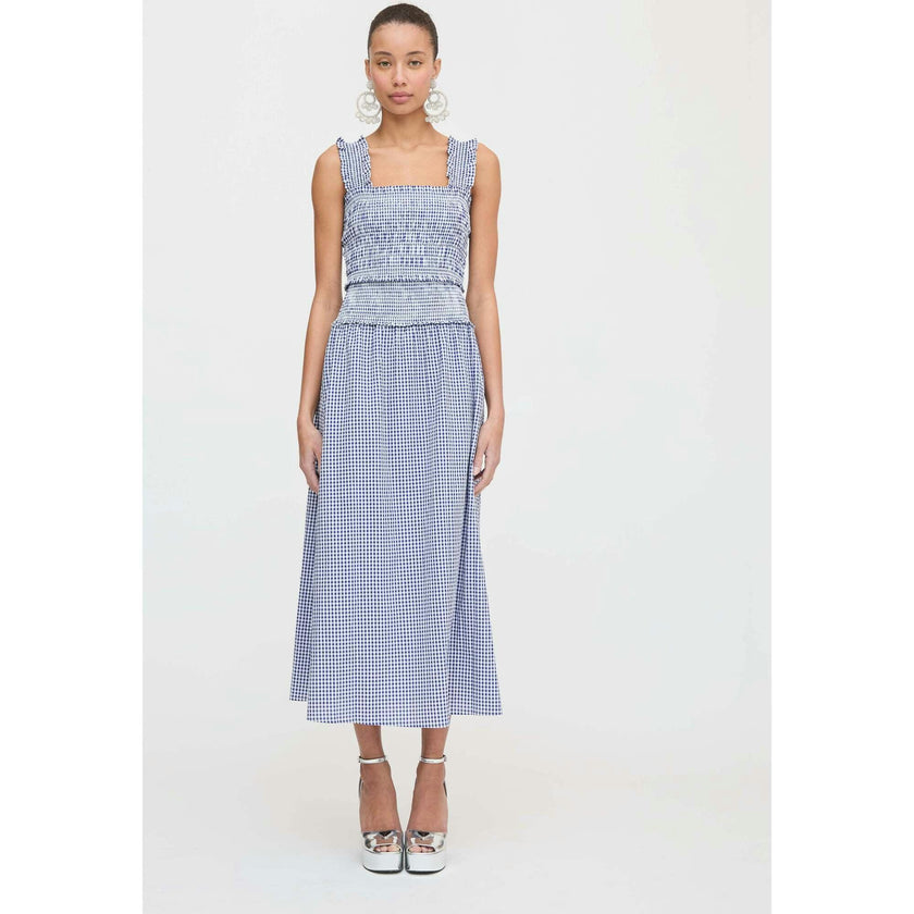 The Azalea Nap Top - Navy Gingham
