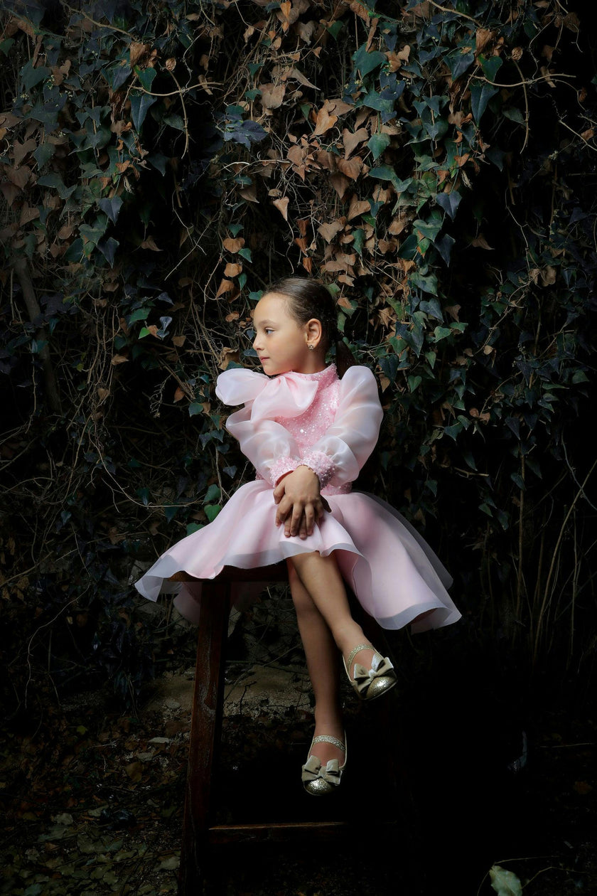 Pink Aaliyah Organza Bow Dress