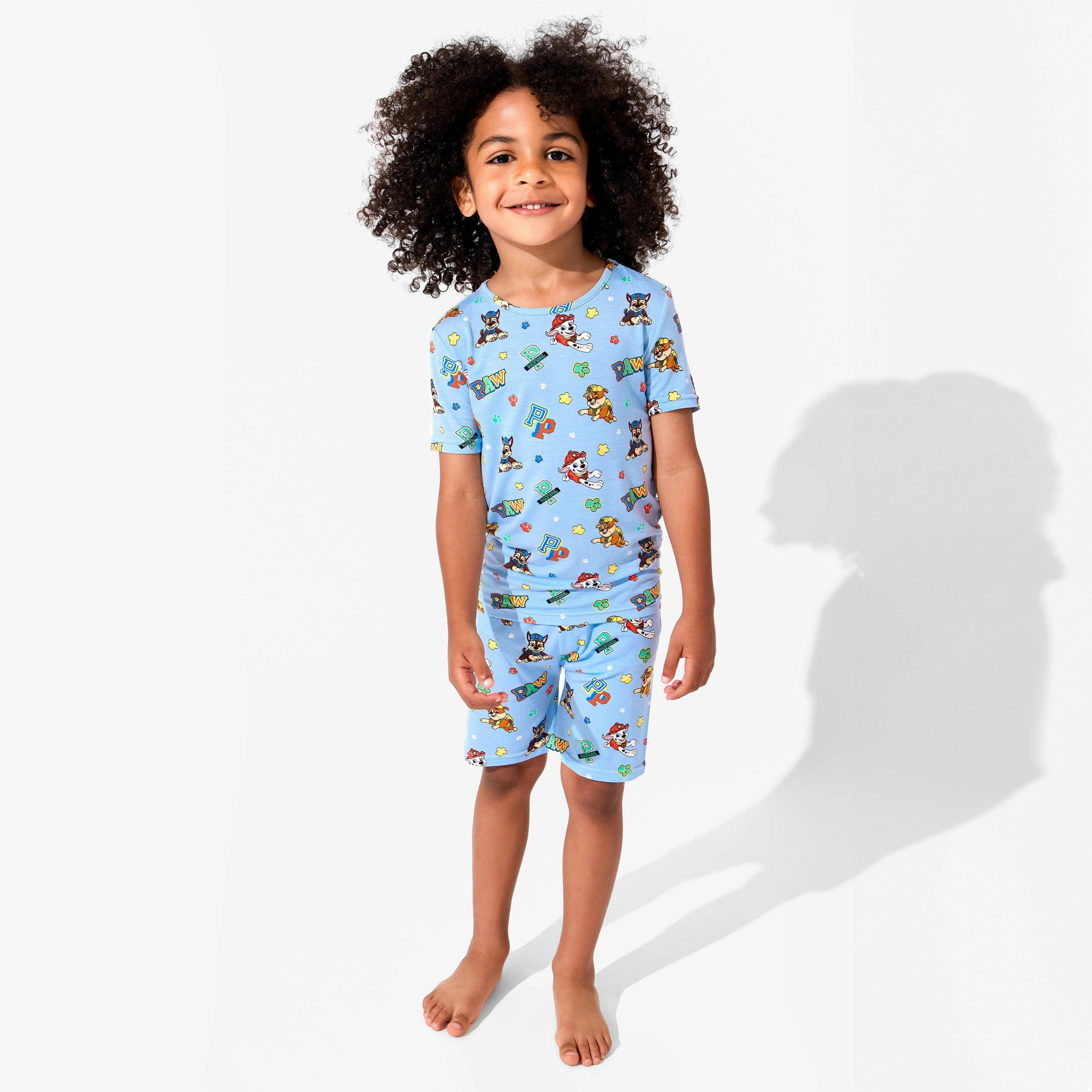 PAW Patrol: Varsity Blue Bamboo Kids Pajama Short Set