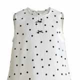Beige Polka Dot Bow Dress