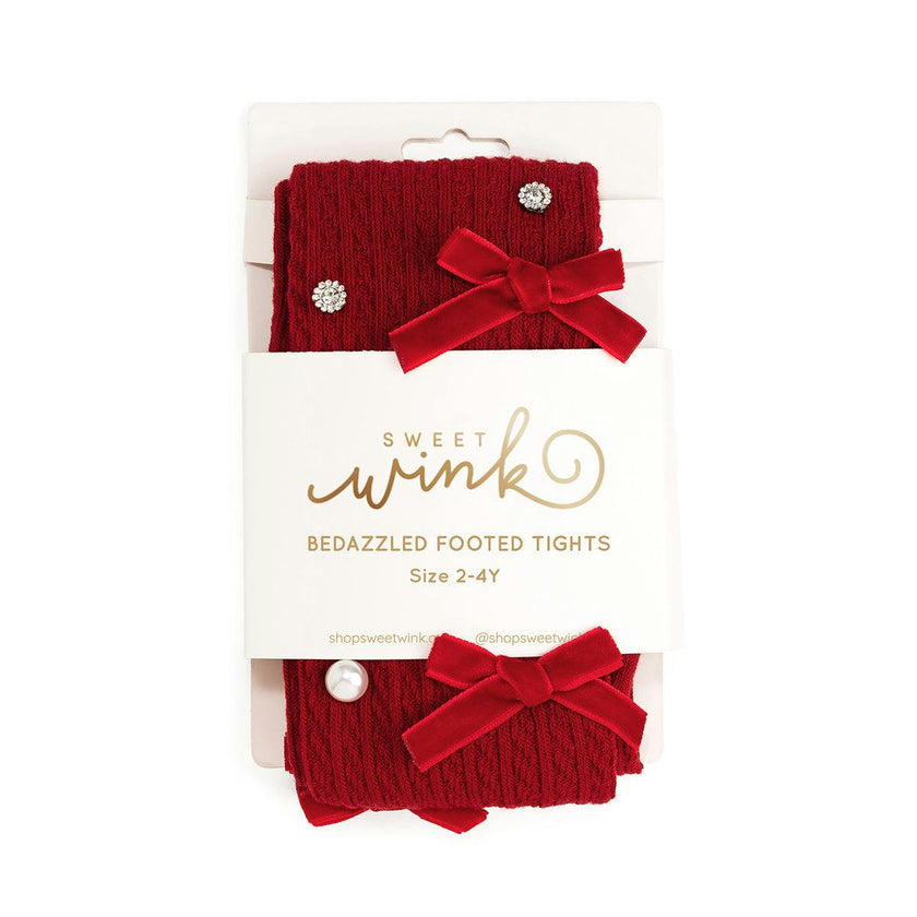 Ruby Red Bedazzled Tights