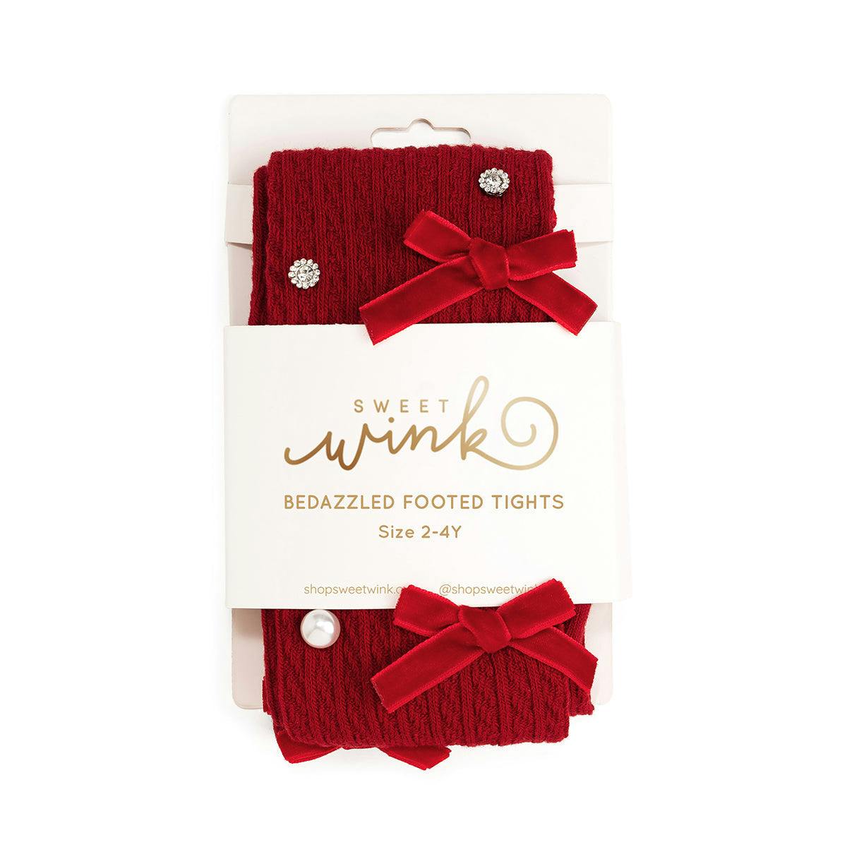 Ruby Red Bedazzled Tights