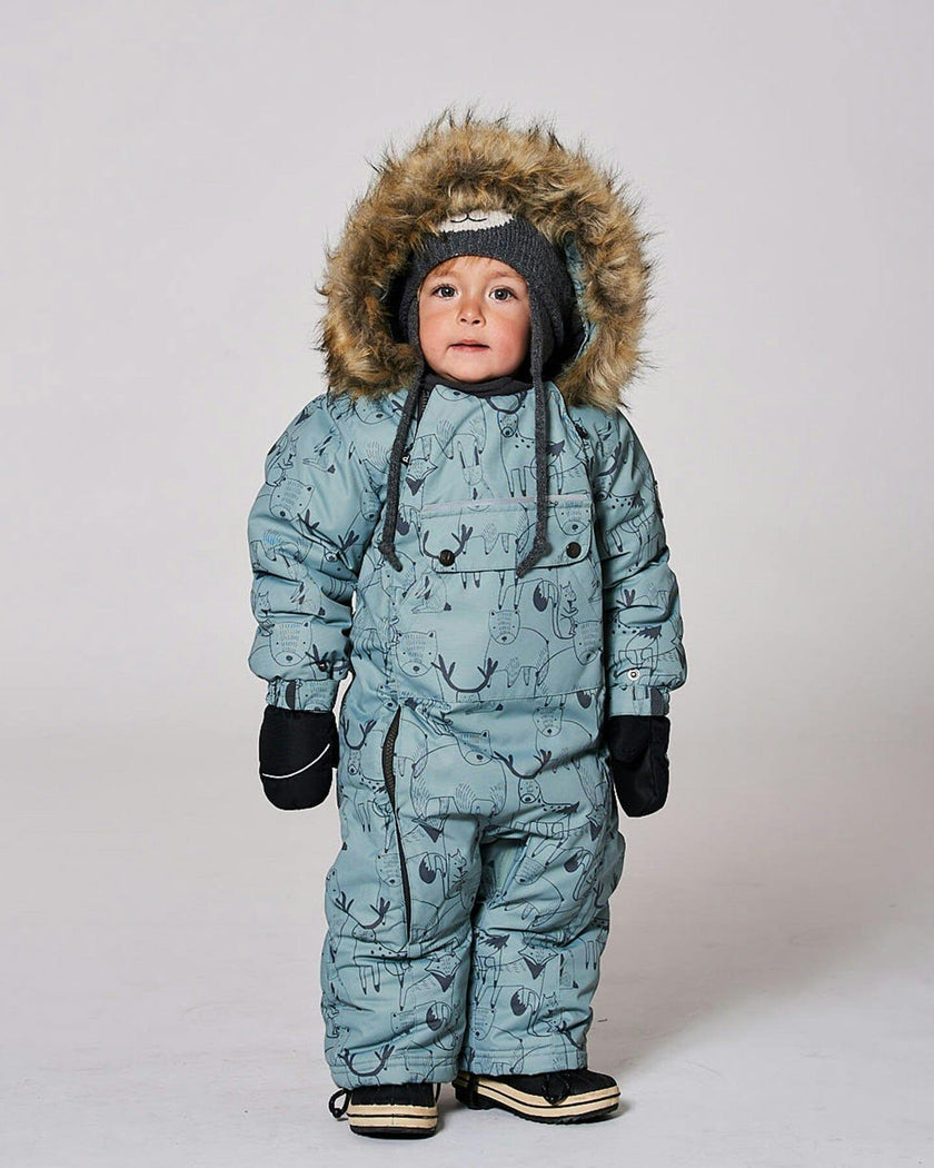 One-Piece Baby Play Snowsuit Designed for Car Seat