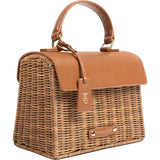 Mini Insulated Hand-Woven Wicker Lunchbox