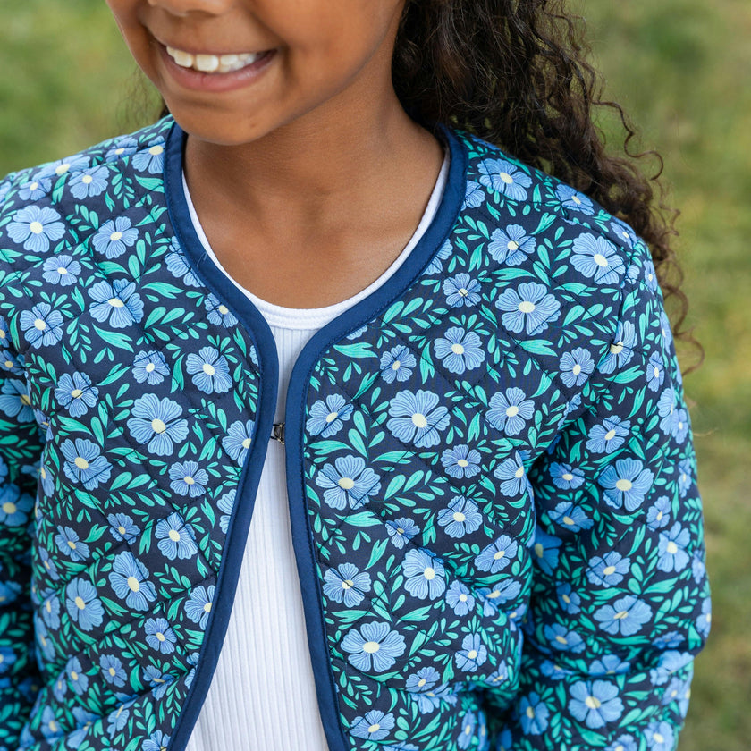 Floral Print Quilted Jacket