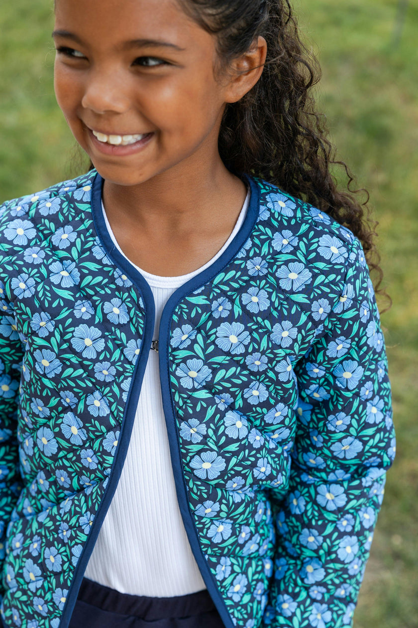 Floral Print Quilted Jacket