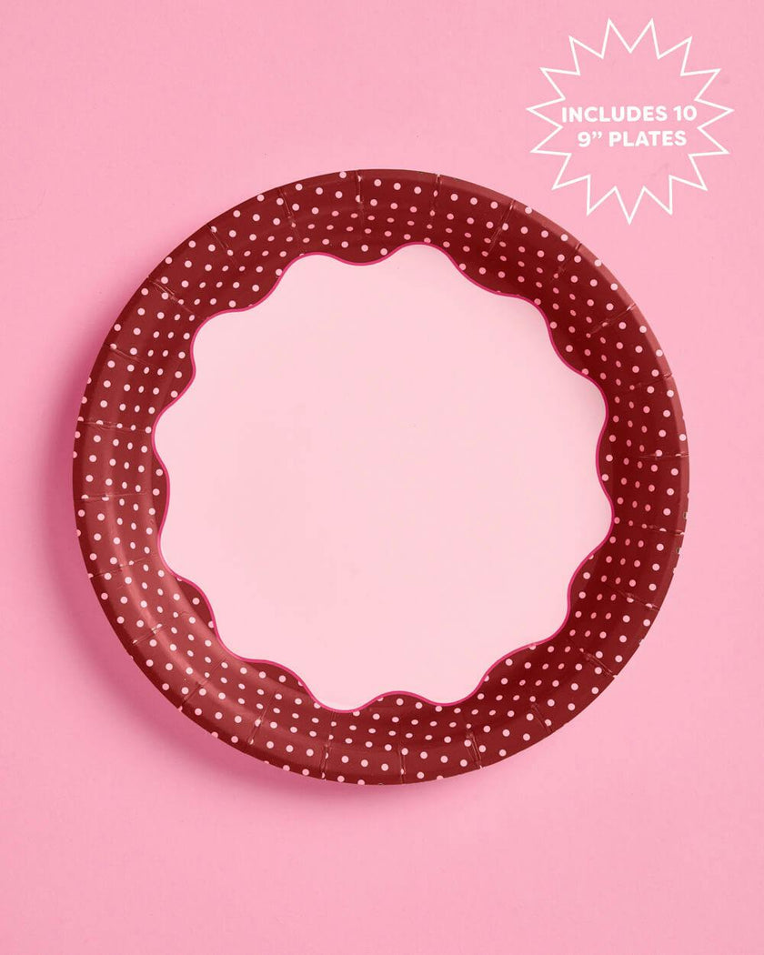 Wine Not Plates - 10 paper plates, 9in