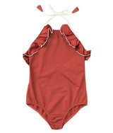 Linda One Piece Swimsuit Terracotta & Ivory