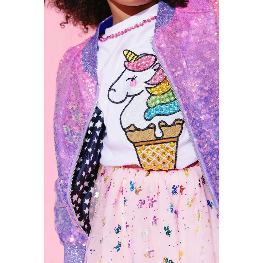 Rhinestone Gem Crew Neck Tee