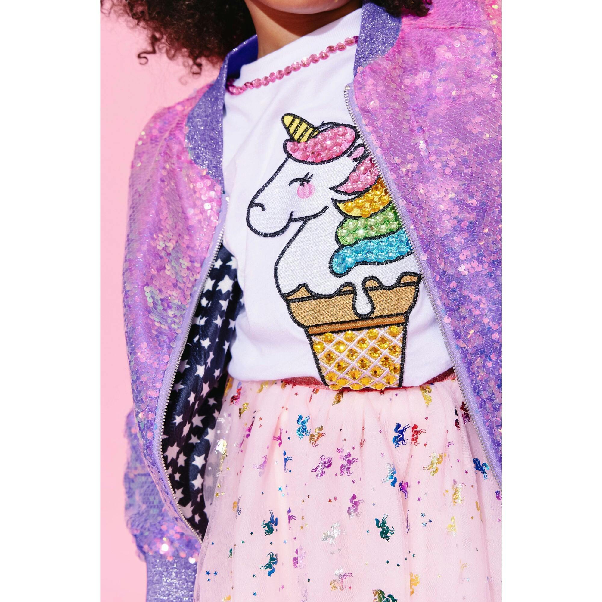 Rhinestone Gem Crew Neck Tee