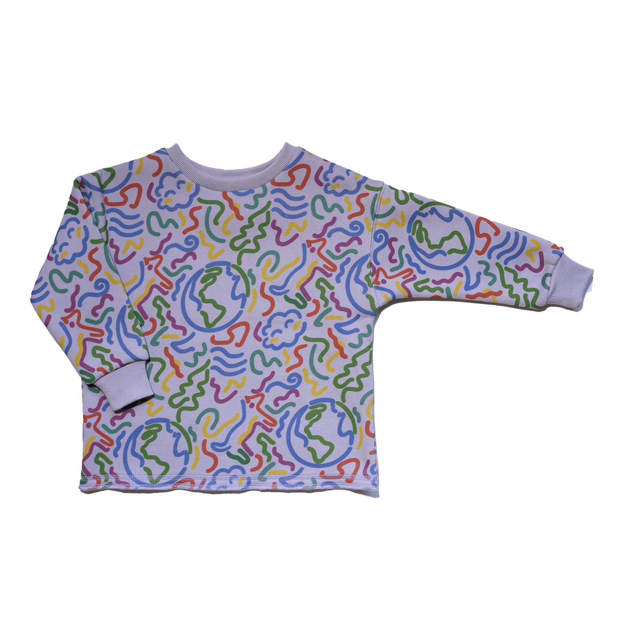 Riley Printed Long Sleeve Fleece Top