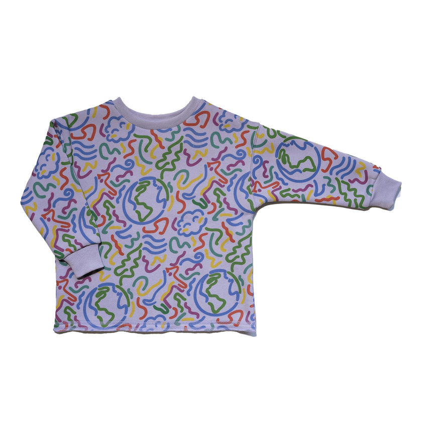 Riley Printed Long Sleeve Fleece Top