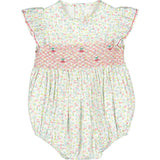 Alizée Cherry Smocked Bubble Romper
