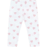 Pink Heart Print Pima Leggings