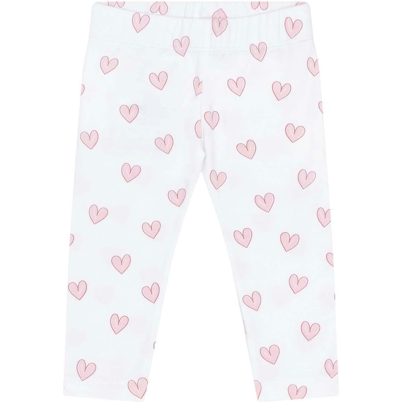 Pink Heart Print Pima Leggings