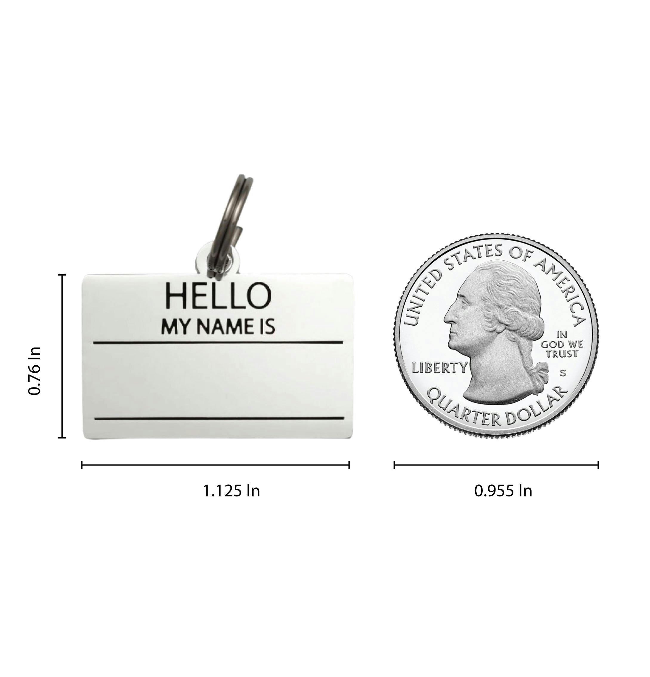 Hello My Name is Pet ID Tag