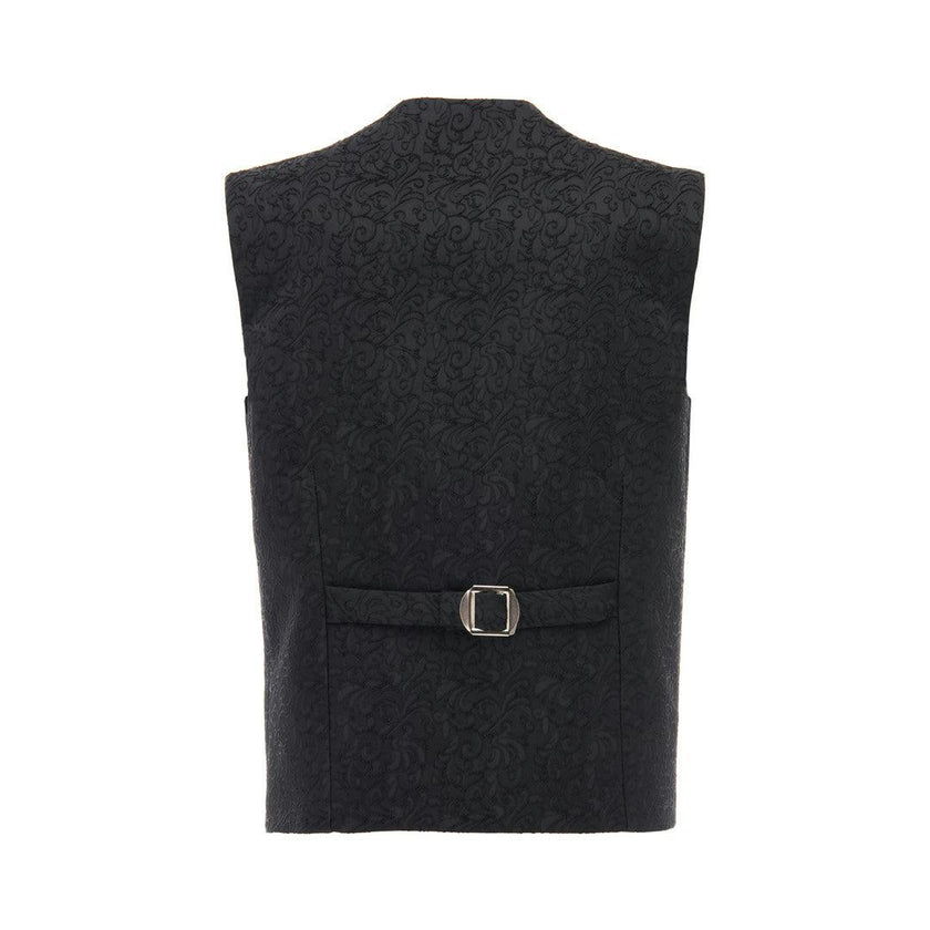 Black Paisley Print Vest and Bowtie