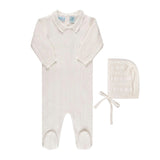 Vintage Knit Romper with Hat Ivory