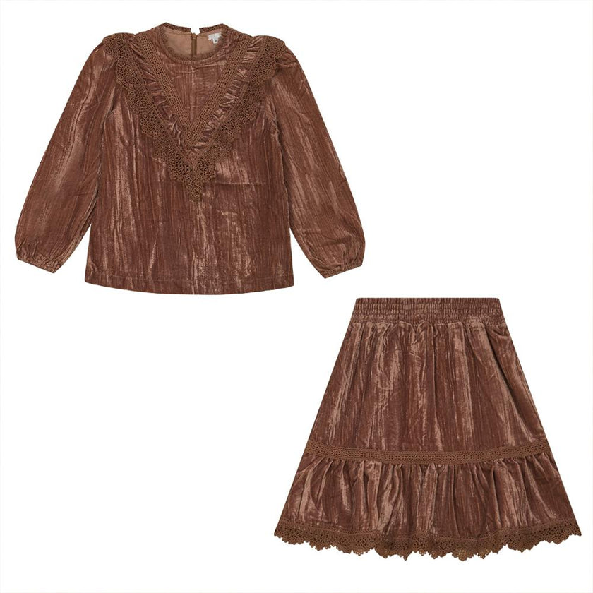 2 Piece Set with Lace Trim