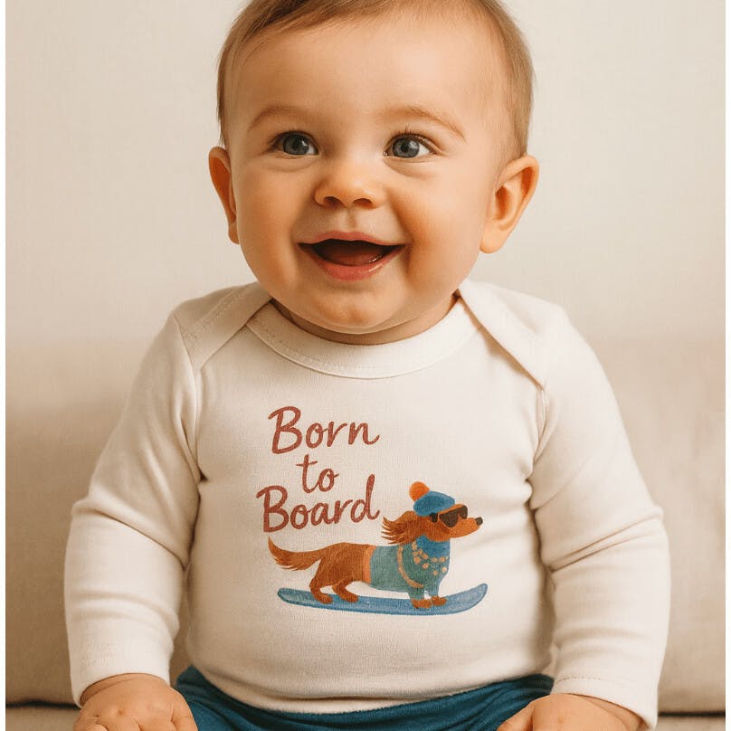 long sleeve graphic bodysuit | born to board