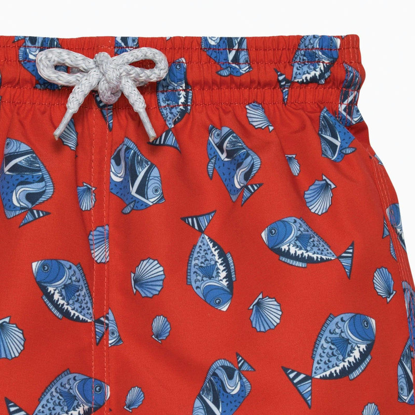 Baby Swimshorts in Red Fish
