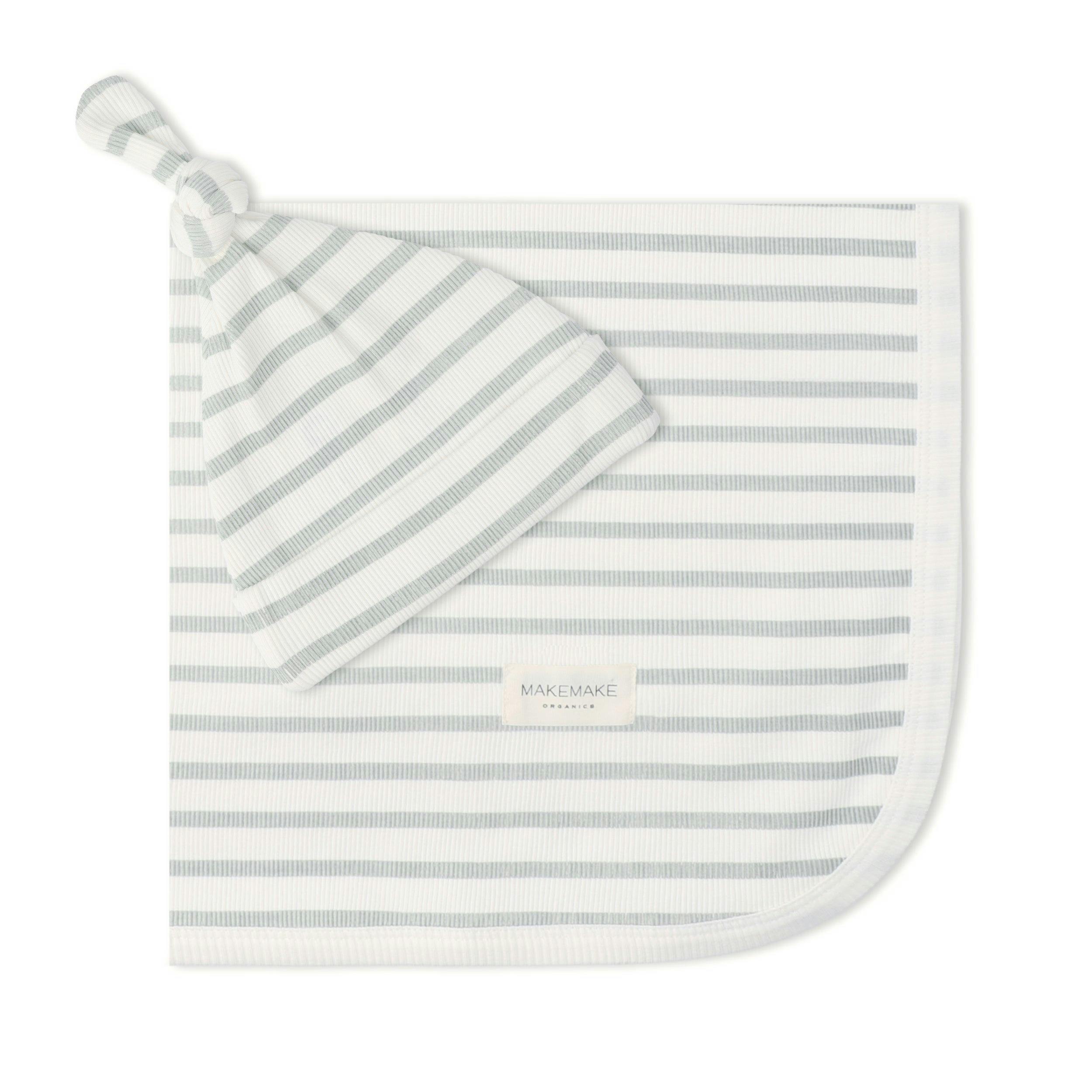 Organic Swaddle Blanket & Hat Set