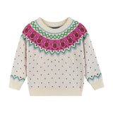 Infant White Fair Isle Sweater & Jegging Set