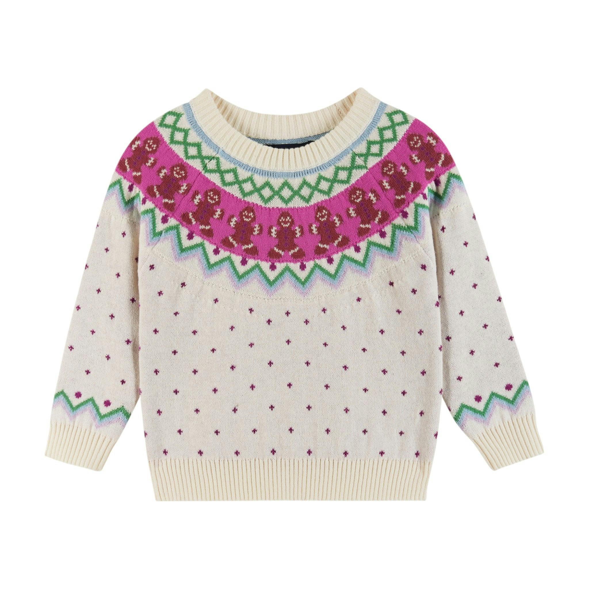 Infant White Fair Isle Sweater & Jegging Set