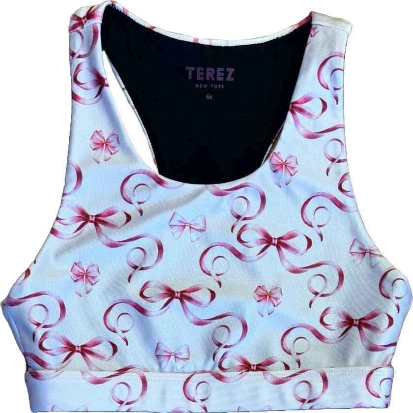 Girls Hi-Shine Scoop Neck Racer Back Sports Bra