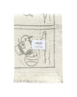 Blanket PEANUTS DESSERT Comic Strip Cotton Black / White 4.25 x 6.5ft
