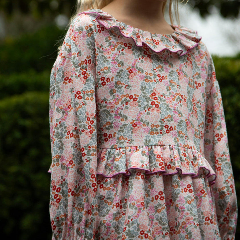 Chloe Ruffle Collar Dress | Pixie Blooms