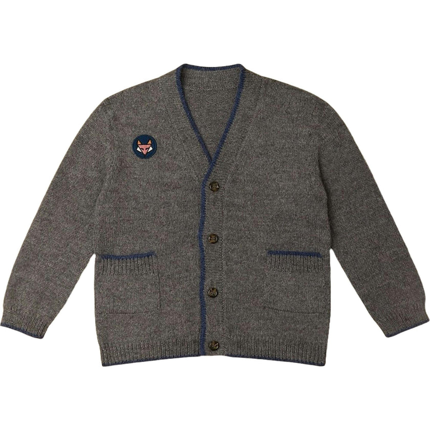 Alpaca Wild Fox Cardigan in Heather Grey