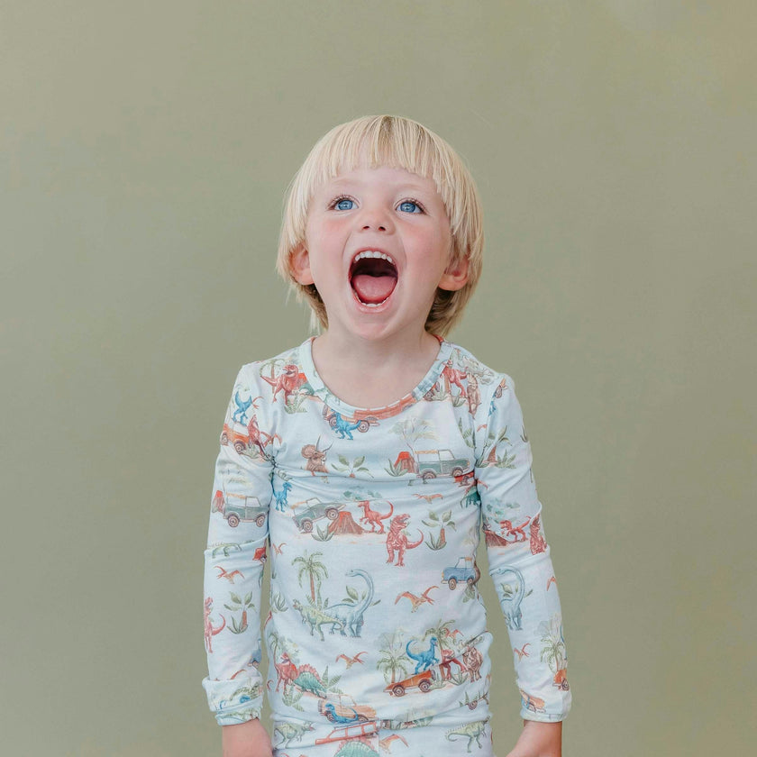 2pc Long Sleeve Pajama Set - Dino Explorer
