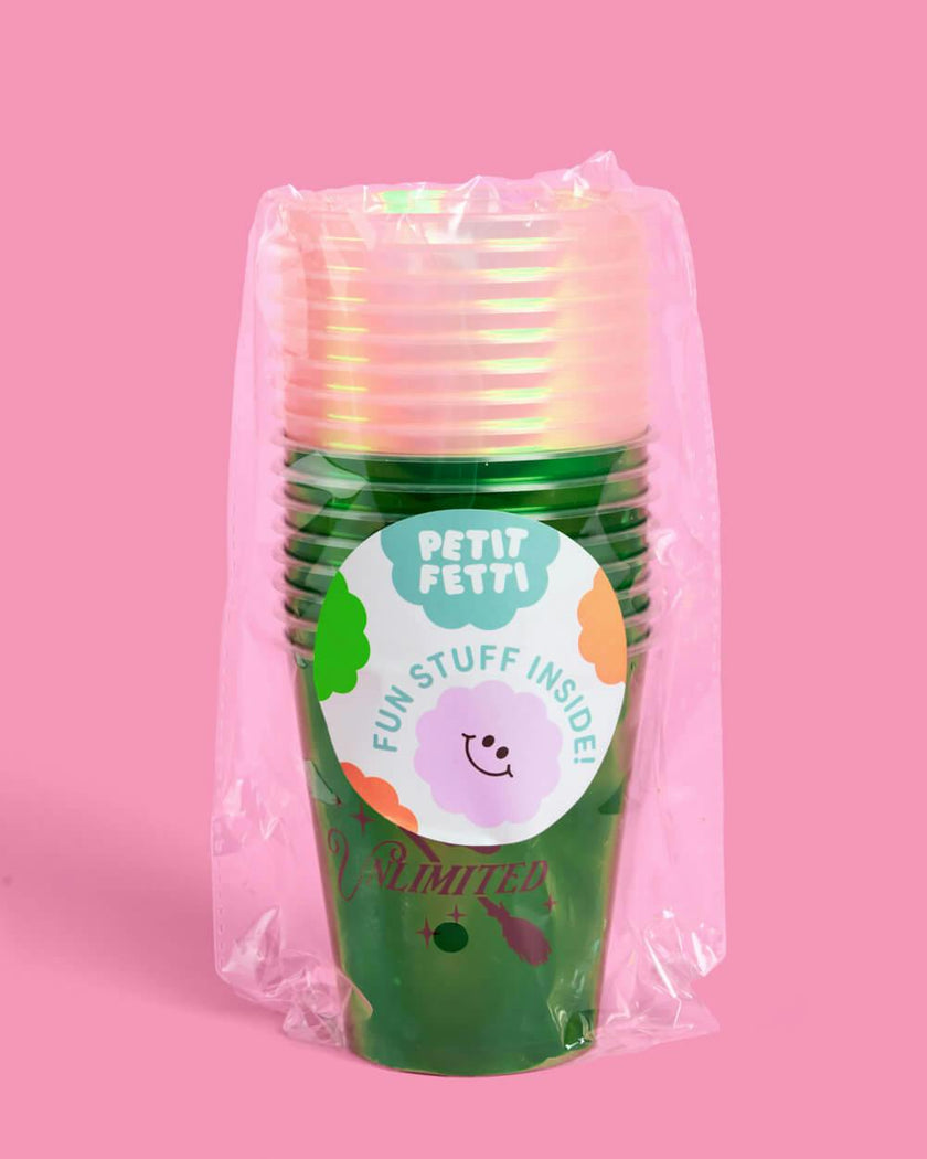 Emerald City Cups - 16 plastic cups