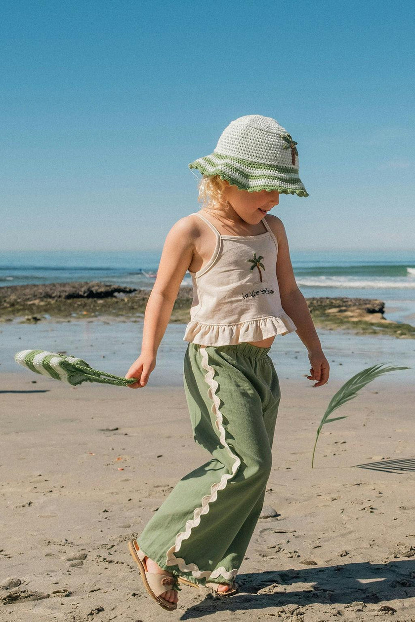Wide-Leg Pant Set in La Vie en Palm