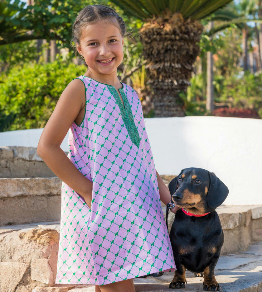 Puppies Pink Shift Dress