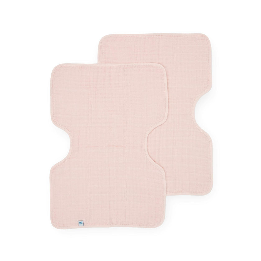 Cotton Muslin Burp Cloth 2 Pack - Light Pink
