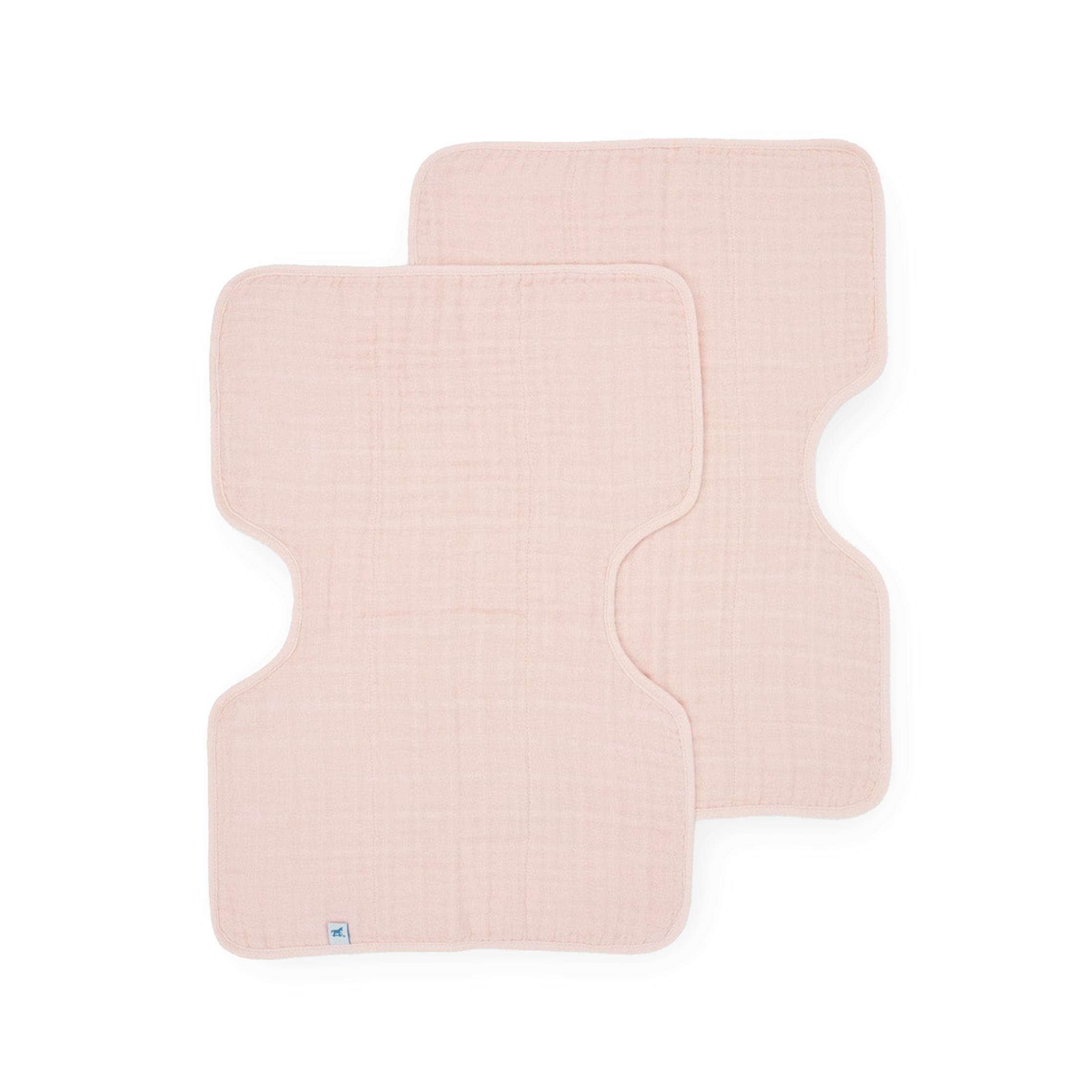 Cotton Muslin Burp Cloth 2 Pack - Light Pink