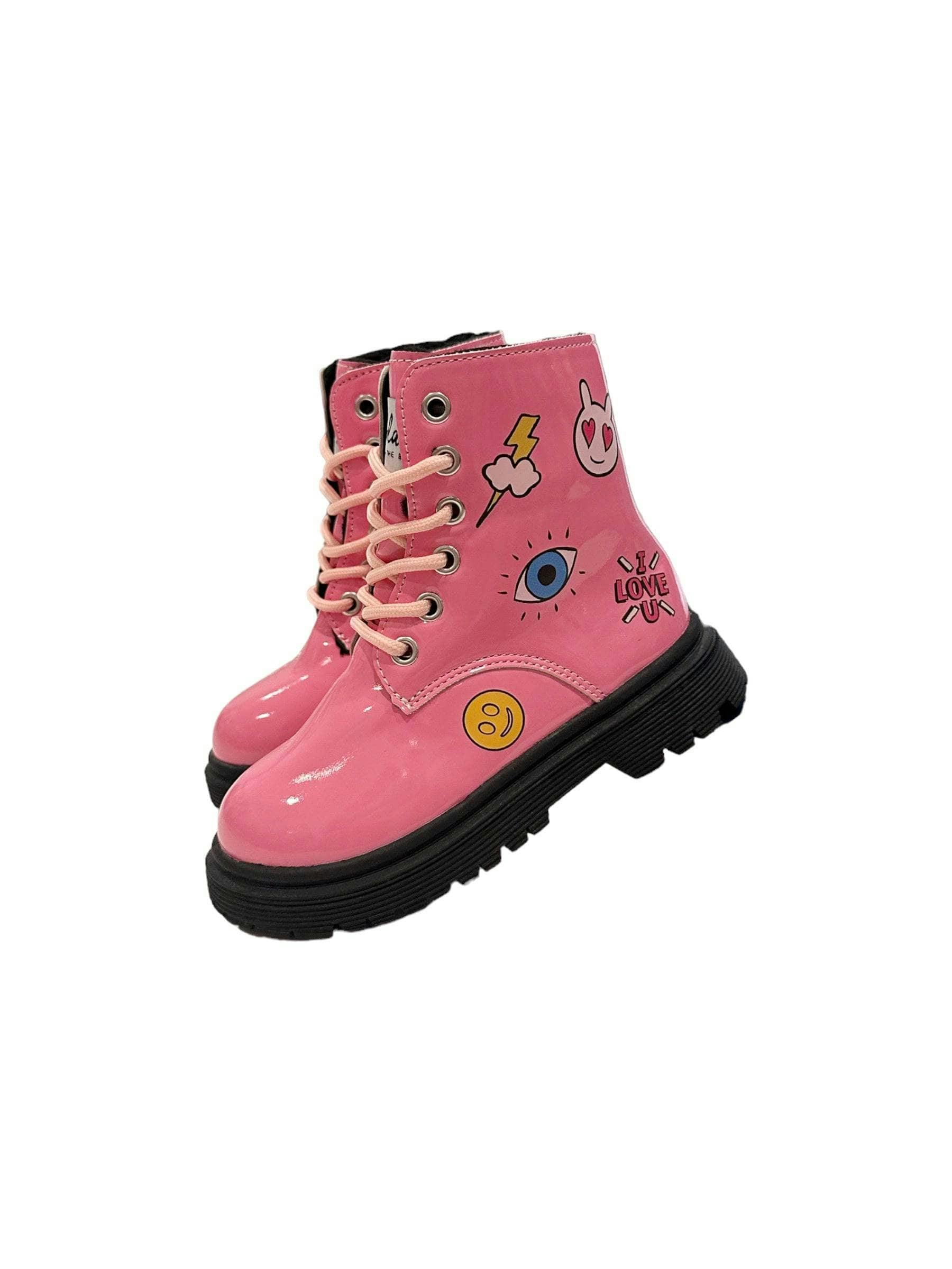 Doodle Combat High-Top Boots