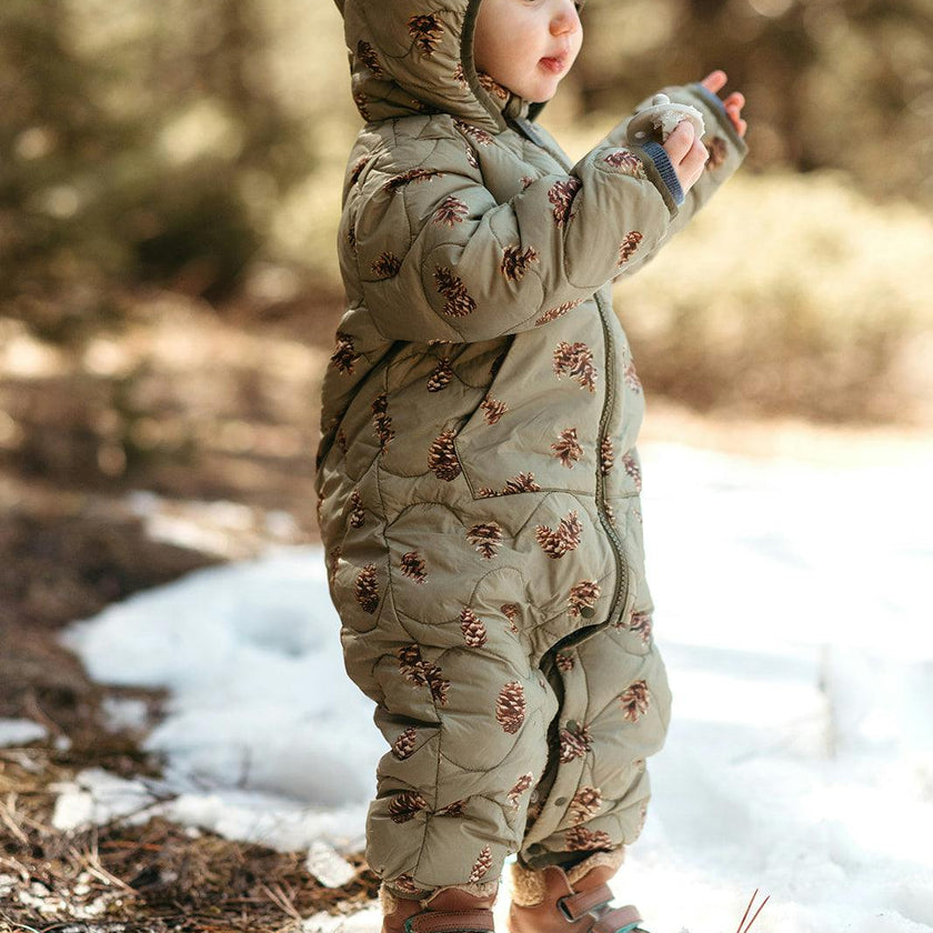 Pinecone Lightweight Down Hooded Jumpsuit