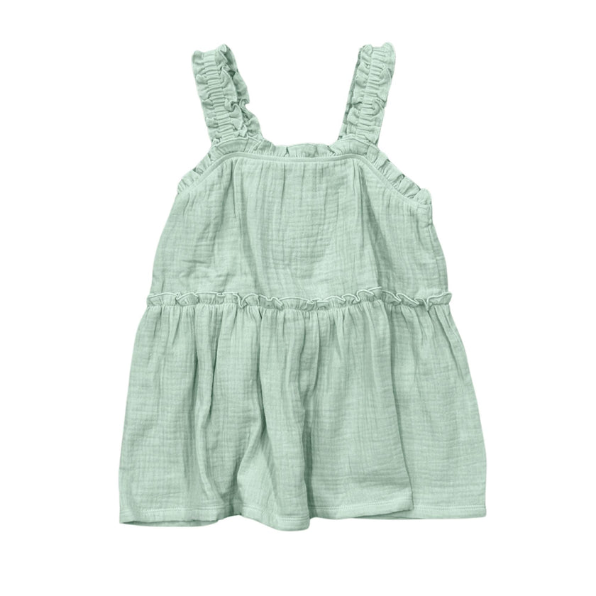 Ruffle Gauze Tank