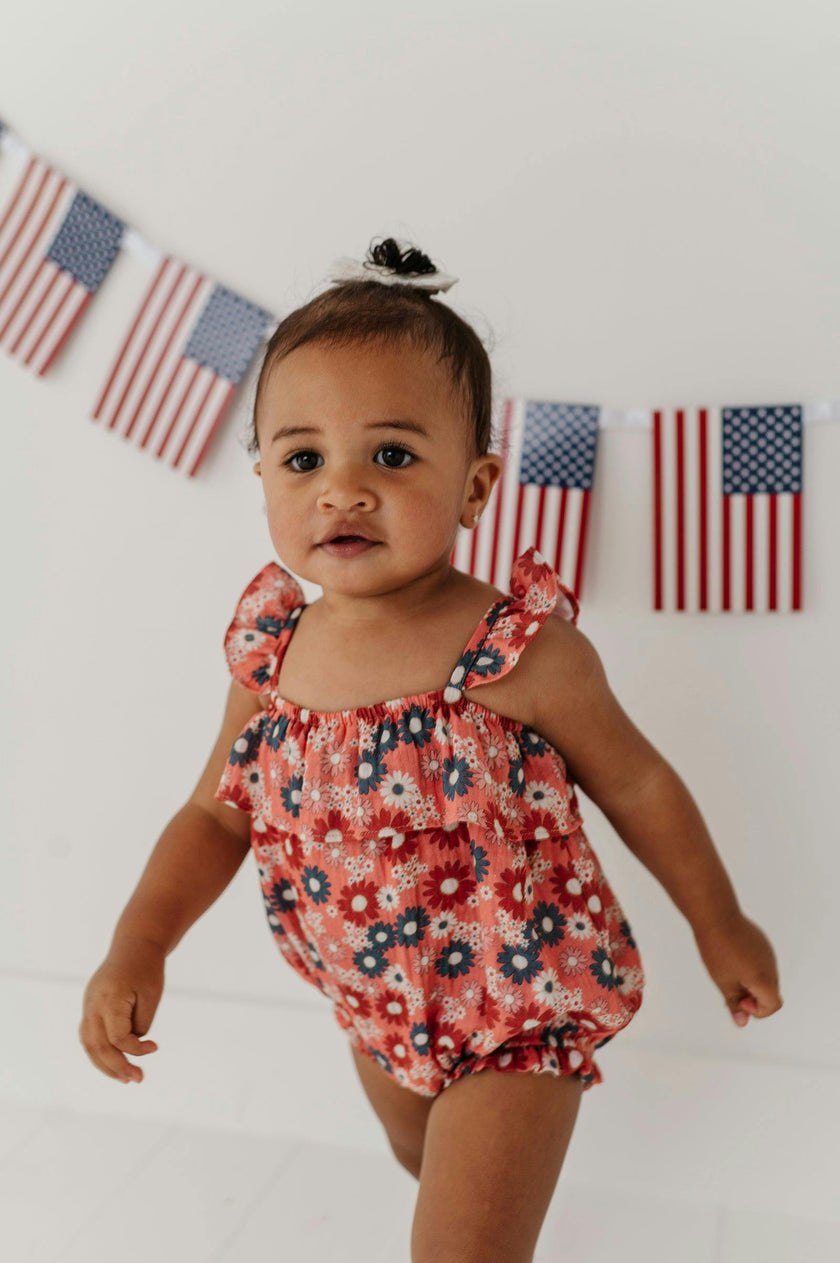 Baby Girl's Gauze Bubble Romper