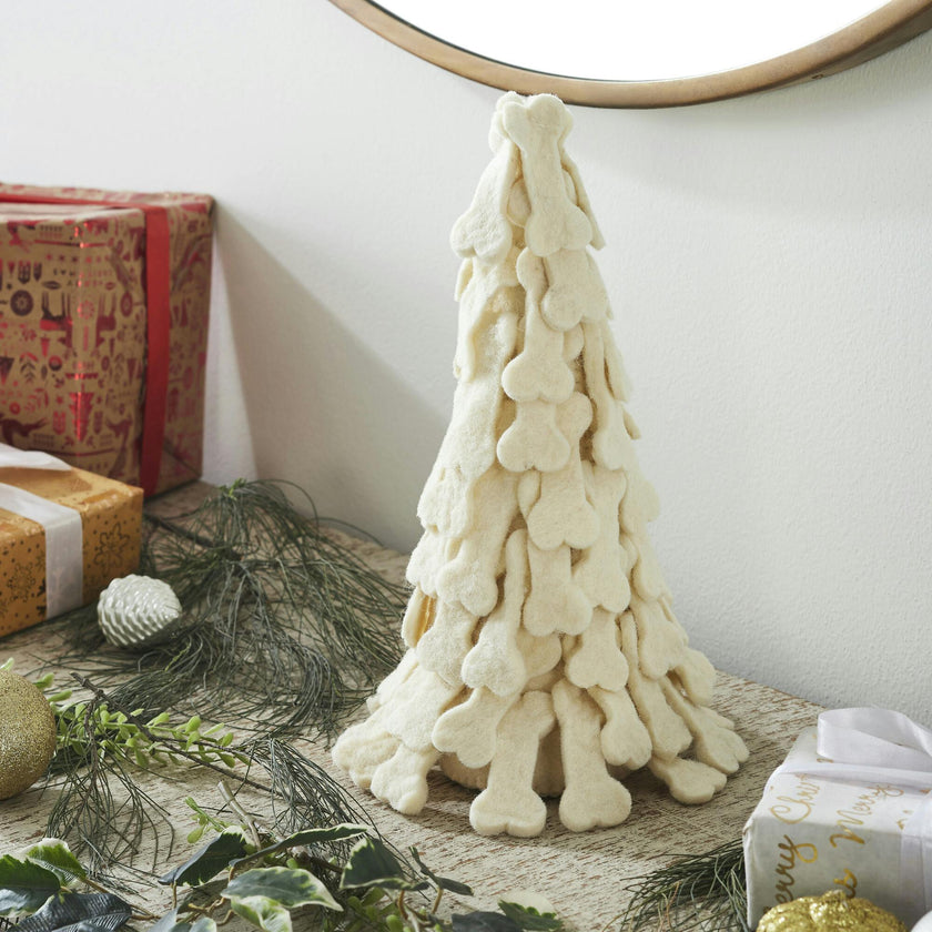 Bone Trees- 3 Piece Set- Handmade of Hand Felted Wool