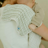 Cotton Muslin Burp Cloth 2 Pack - Grey Stripe