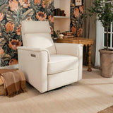 Willa Pro Power Glider Recliner w/ Power Lumbar in Performance Cream Eco-Weave