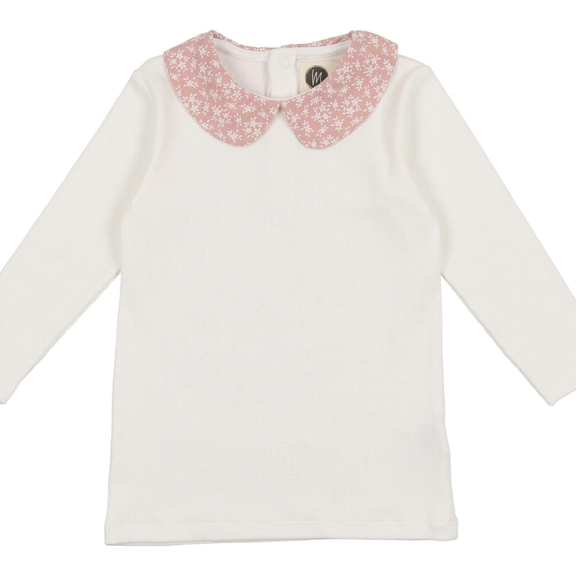Textured Floral Peter Pan Collar Long Sleeve Shirt