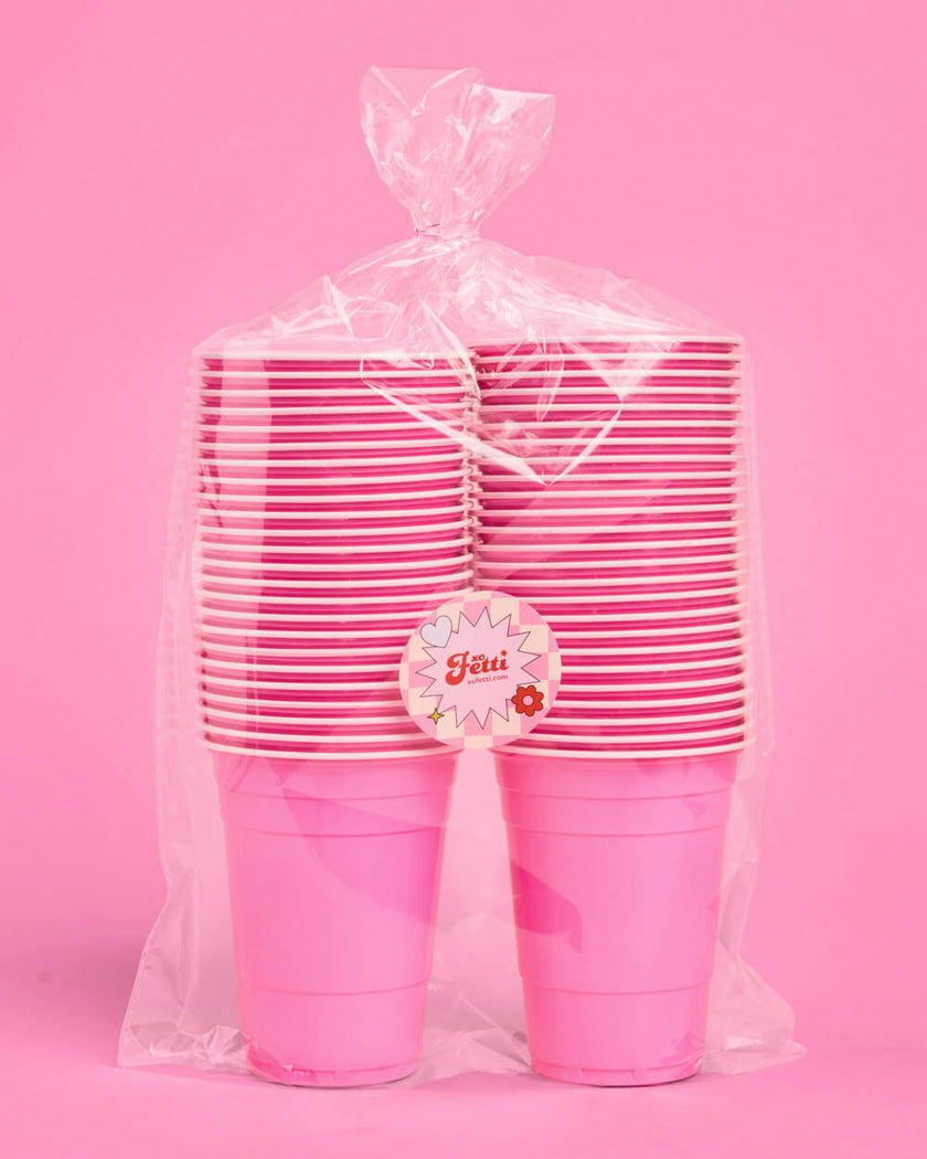 Pink Friday Cups - 50 matte pink 16 oz cups